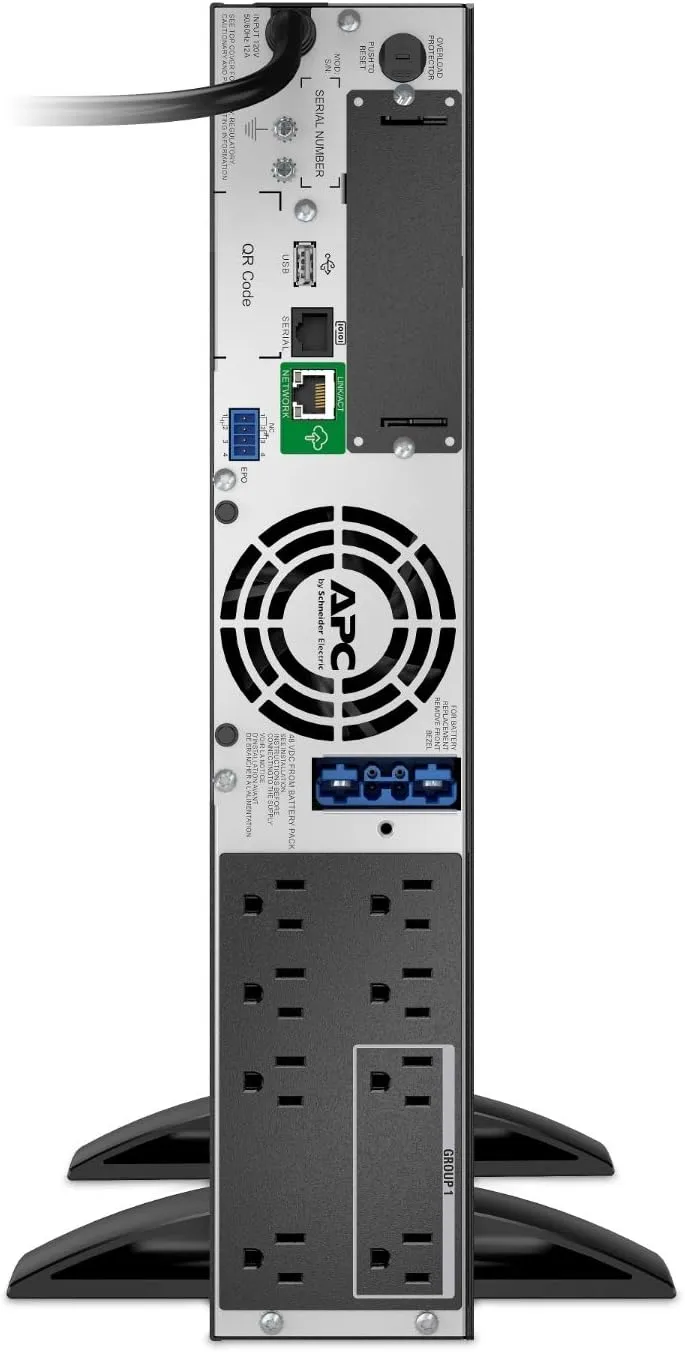 APC Network UPS, 750VA Smart-UPS Sine Wave UPS with Extended Run Option, SMX750C, Tower/2U Rackmount Convertible