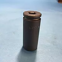 Impact Socket: 1/4" Drive, 12mm Socket, Hex Drive