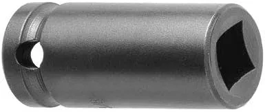Impact Socket: 3/8" Drive, 7/16" Socket, Square Drive