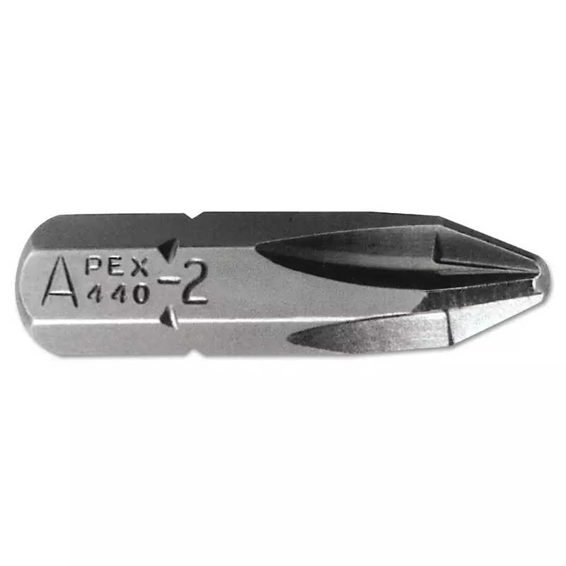 Apex 440-2X Phillips Insert Bits, #2, Hex, 1 in
