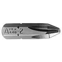 Apex 440-2X Phillips Insert Bits, #2, Hex, 1 in