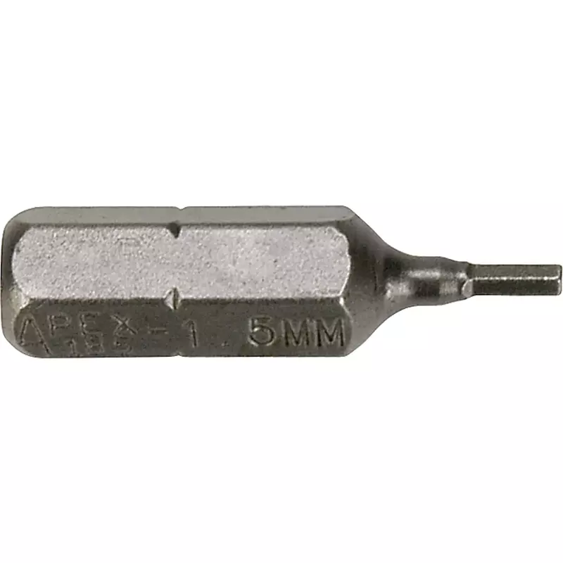 Screwdriver Bit, 5.0mm Hex, 1/4" Shank, PK5