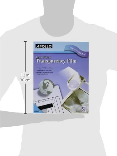 Apollo Laser Printer Transparency Film, 8.5 x 11in, 50 Sheets (VCG7060E)