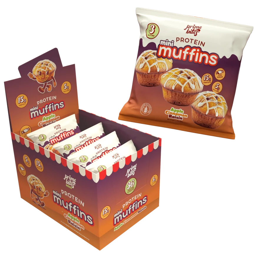 AP Sports | Prime Bite Mini Muffin | Apple Cinnamon Raisin