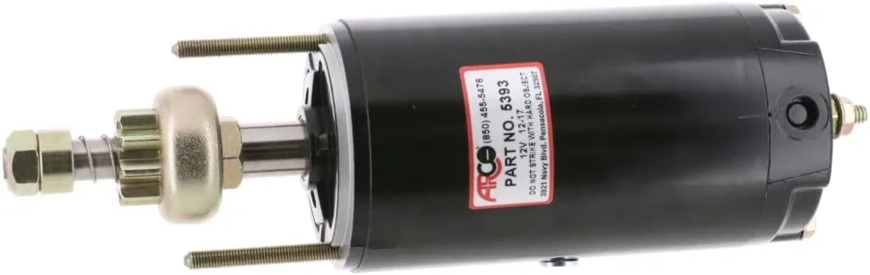 Arco Starting & Charging 5393 Outboard Starter for Chrysler/Force 70-150 HP, 9-Tooth Drive Gear