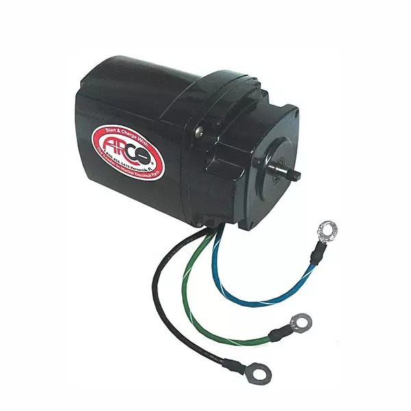 Arco 6218 Tilt Trim Motor for Mercruiser I/O and Mercury Outboard with Oildyne Pump, 12 Volt, Ring Terminal End, Black
