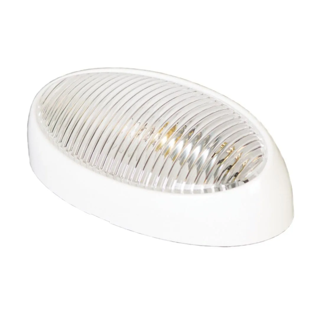 Arcon 51251 Universal Porch/Utility Light with Clear Lens and White Base