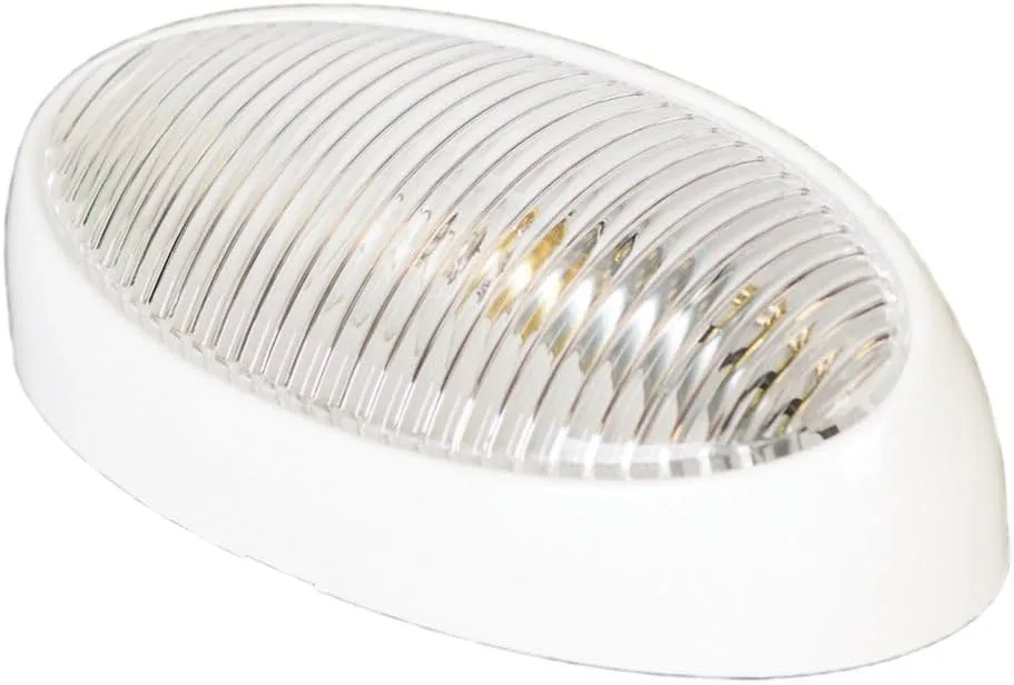 Arcon 51251 Universal Porch/Utility Light with Clear Lens and White Base