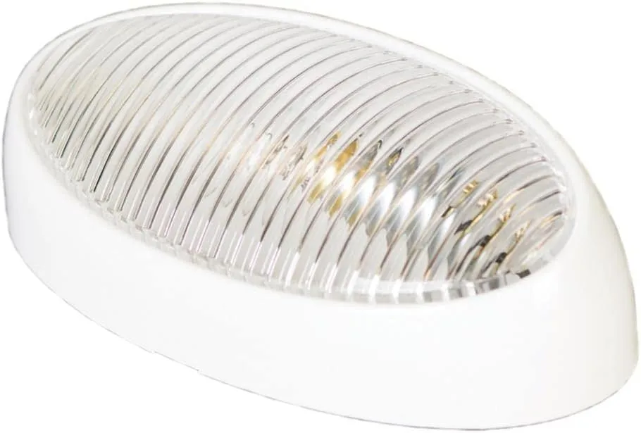 Arcon 51251 Universal Porch/Utility Light with Clear Lens and White Base