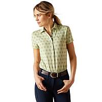 Motif Womens Short Sleeve Polo Shirt - Laurel Green Geo Ariat