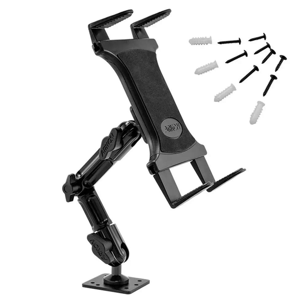 ARKON Mounts - Heavy-Duty Tablet Mount | Secure Drill Base for Cars, Walls