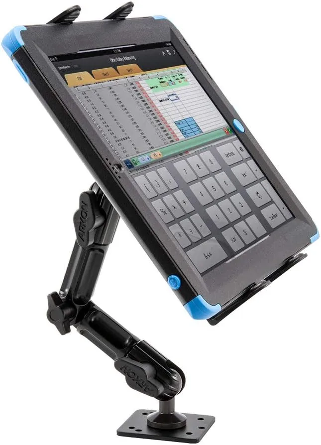 ARKON Mounts - Heavy-Duty Tablet Mount | Secure Drill Base for Cars, Walls