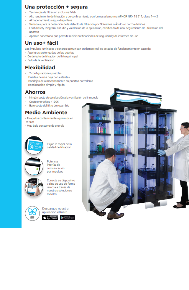 Captair 1634 Smart Armarios de filtración sin conexión