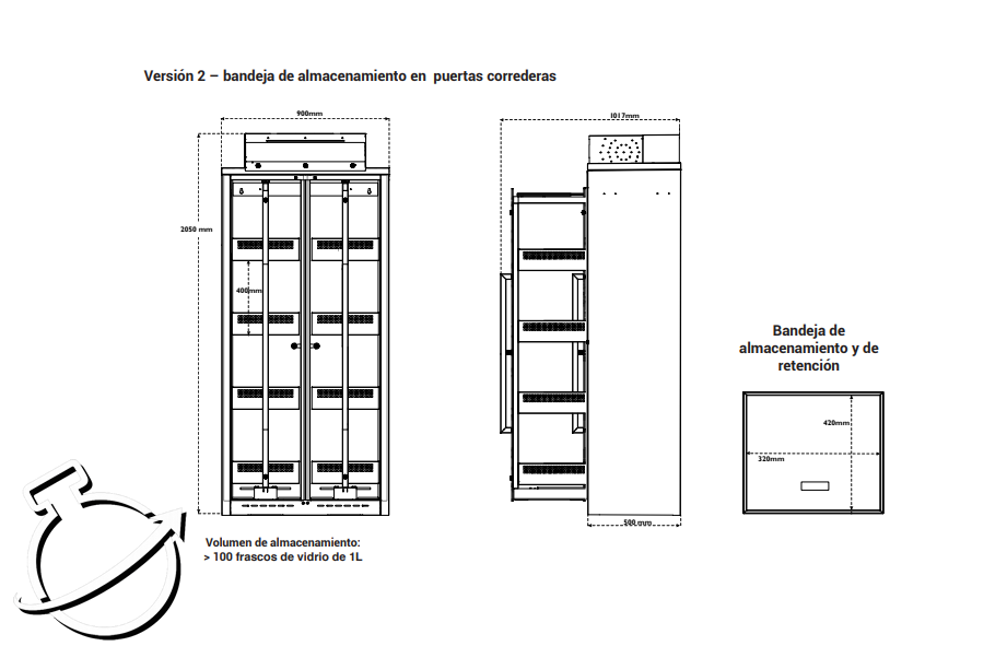 Armario de filtración Captair 832 Midcap,  sin conexión