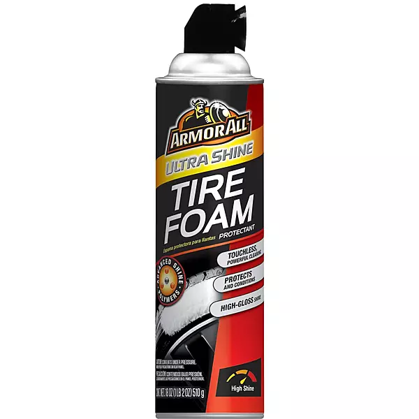 Armor All Ultra Shine Tire Foam Protectant, 18 oz Can, Car Tire Cleaner (Original)