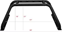 Armordillo USA 8707791 CR-B Honeycomb Mesh Steel Chase Rack - Textured Black Fits Full Size Pickup Truck
