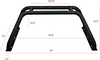 Armordillo USA 8708019 CR-B Honeycomb Mesh Chase Rack - Textured Black Fits 2009-2018 Dodge Ram 1500 2500 3500/2019-2022 1500 Classic / 1998-2022 Ford F250 F350 F450 F550, Full Size Pickup Trucks