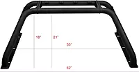 Armordillo USA 8707807 CR-B Honeycomb Mesh Steel Chase Rack - Textured Black Fits Mid Size Pickup Truck, Mid Size Pickup Trucks