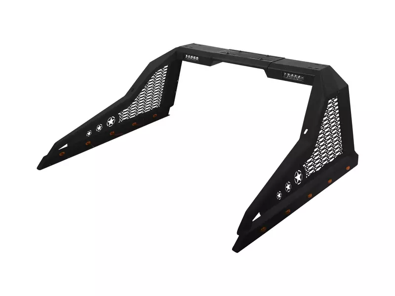 Armordillo USA 8707777 CR-Z Modular Adjustable Chase Rack with LED & Amber Marker Lights - Textured Black