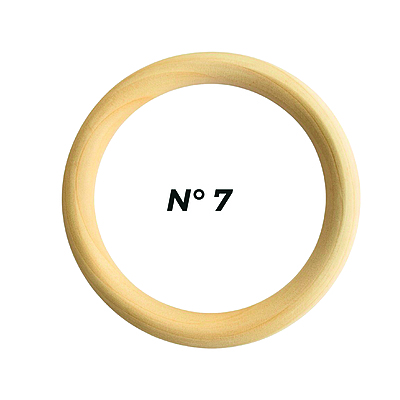 Aros De Madera Natural No 7 Paquete por 30 Unidades