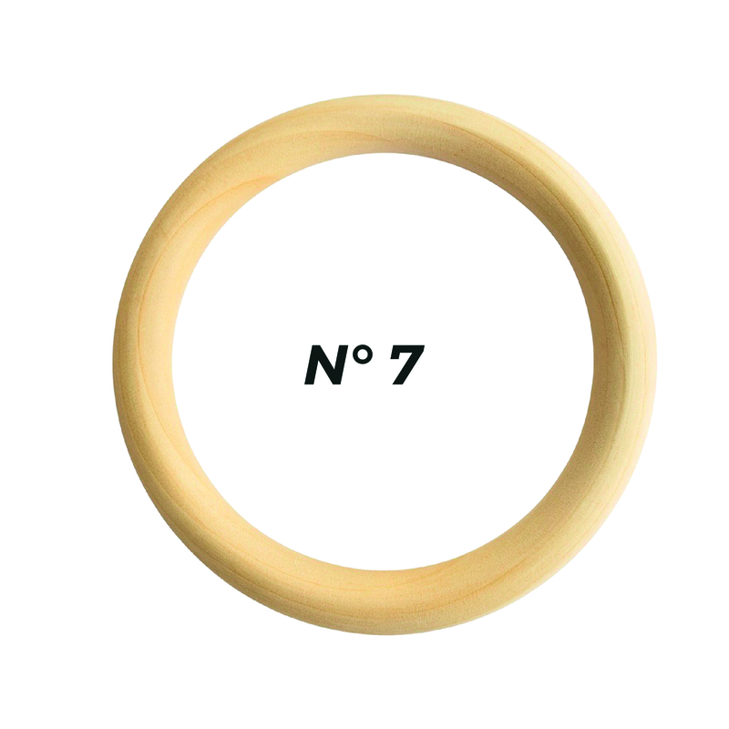 Aros De Madera Natural No 7 Paquete por 30 Unidades Aros De Madera Natural No 7 Paquete por 30 Unidades