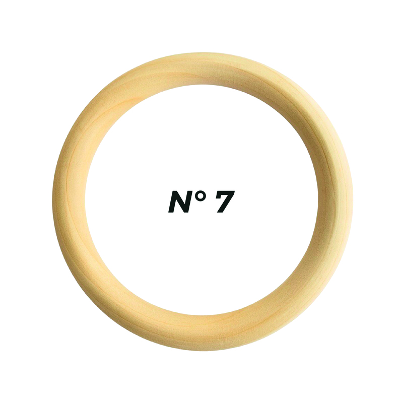 Aros De Madera Natural No 7 Paquete por 30 Unidades Aros De Madera Natural No 7 Paquete por 30 Unidades