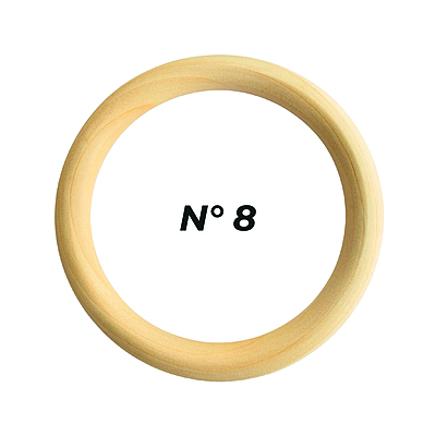 Aros De Madera Natural No 8 Paquete por 10 Unidades
