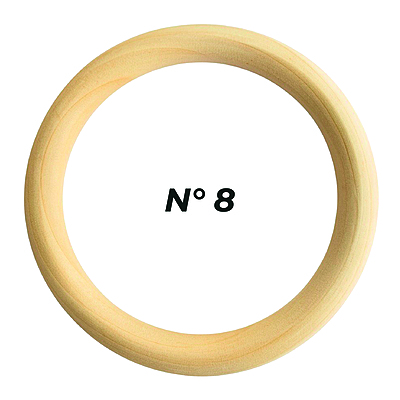 Aros De Madera Natural No 8 Paquete por 10 Unidades Aros De Madera Natural No 8 Paquete por 10 Unidades