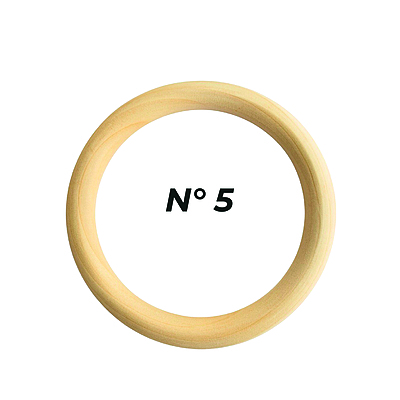 Aros De Madera Natural No 5 Paquete por 50 Unidades