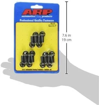 ARP 1001107 Black Oxide 12-Point Header Bolts - Set of 12