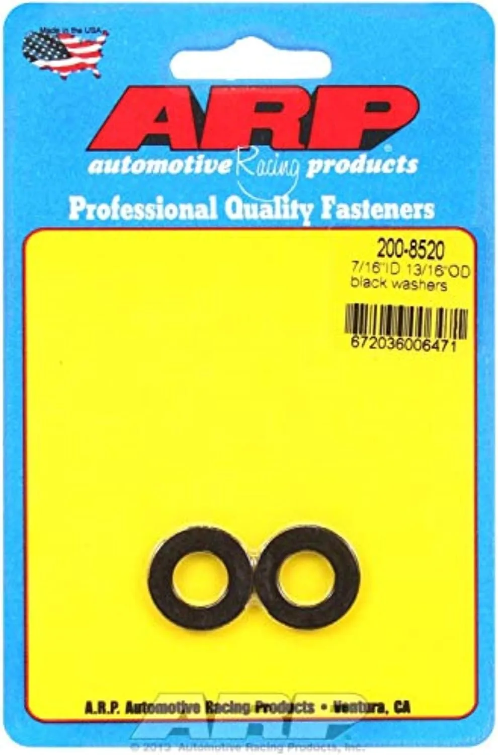 ARP 200-8510 Flat Washer 7/16 ID 13/16 OD Black