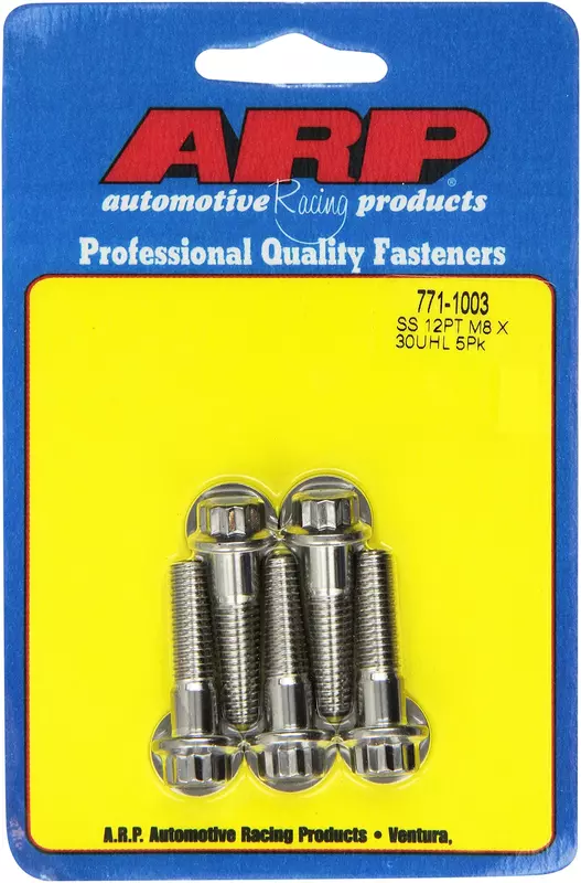 ARP (771-1003) M8 x 1.25 x 30 12pt SS Bolts (5/pkg)