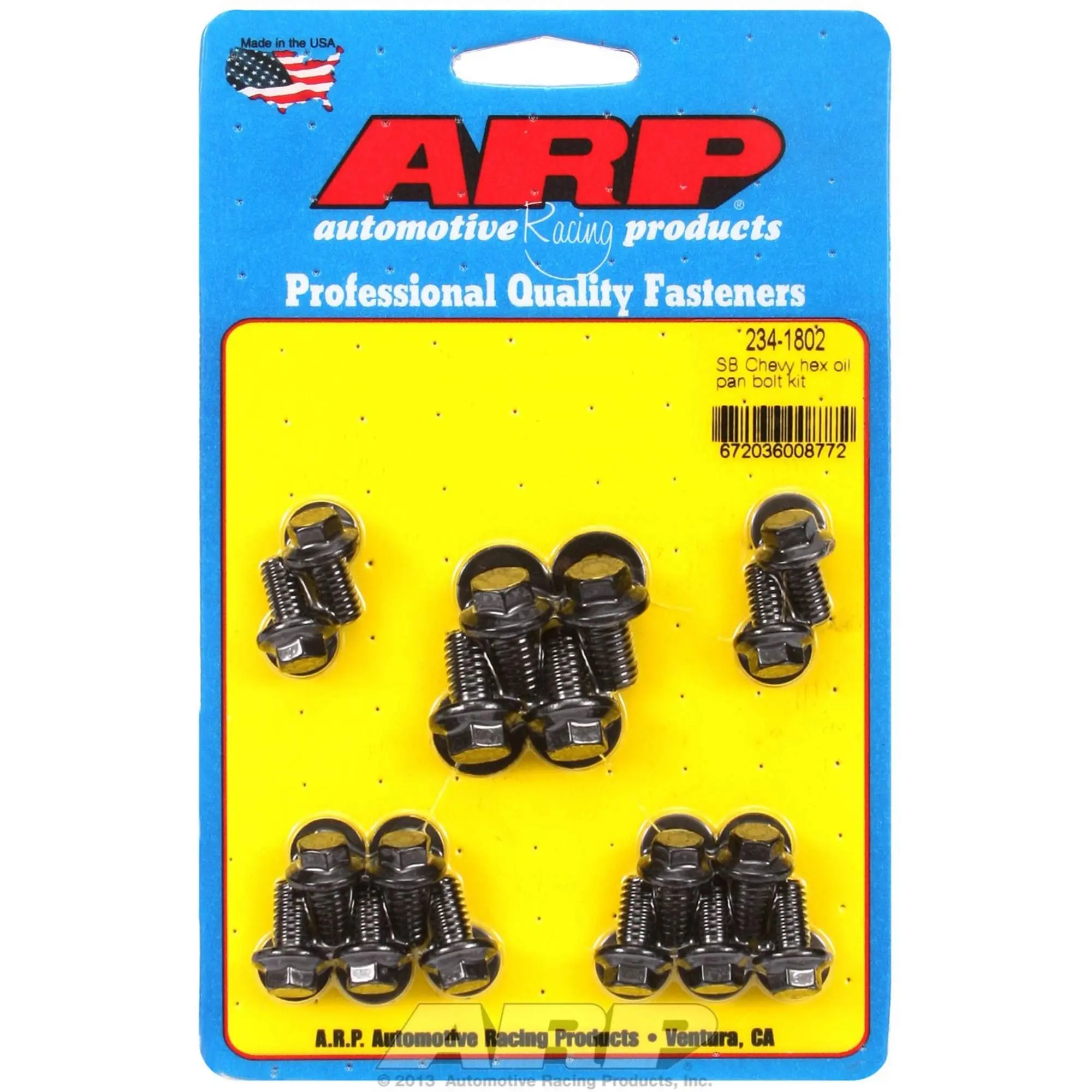 ARP Oil Pan Hex Bolt Kit 234-1802, Black Chrome Moly Steel