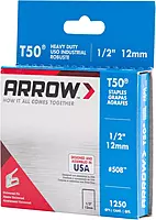 Arrow 508 Heavy Duty T50 1/2-Inch Leg Length, 3/8-Inch Crown, Staples for Upholstery, Construction, Furniture, Crafts