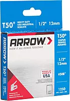 Arrow 508 Heavy Duty T50 1/2-Inch Leg Length, 3/8-Inch Crown, Staples for Upholstery, Construction, Furniture, Crafts