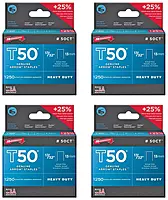 Arrow Fastener 17/32 in. L x 3/8 in. W Galvanized Steel Flat Crown Heavy Duty Staples 18 Ga. 1250 pk