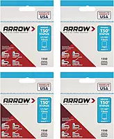 Arrow Fastener 17/32 in. L x 3/8 in. W Galvanized Steel Flat Crown Heavy Duty Staples 18 Ga. 1250 pk