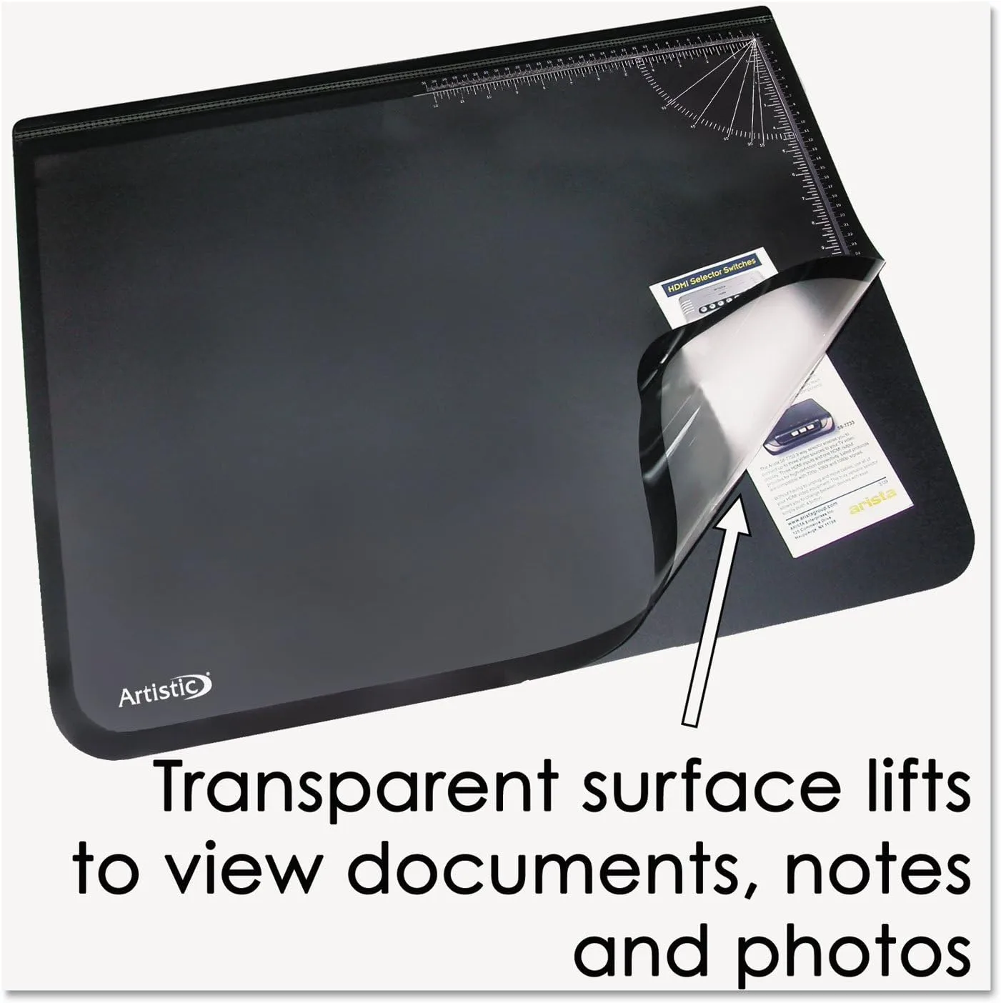 ARTISTIC Logo Pad Lift-Top Desktop Organizer Desk Mat