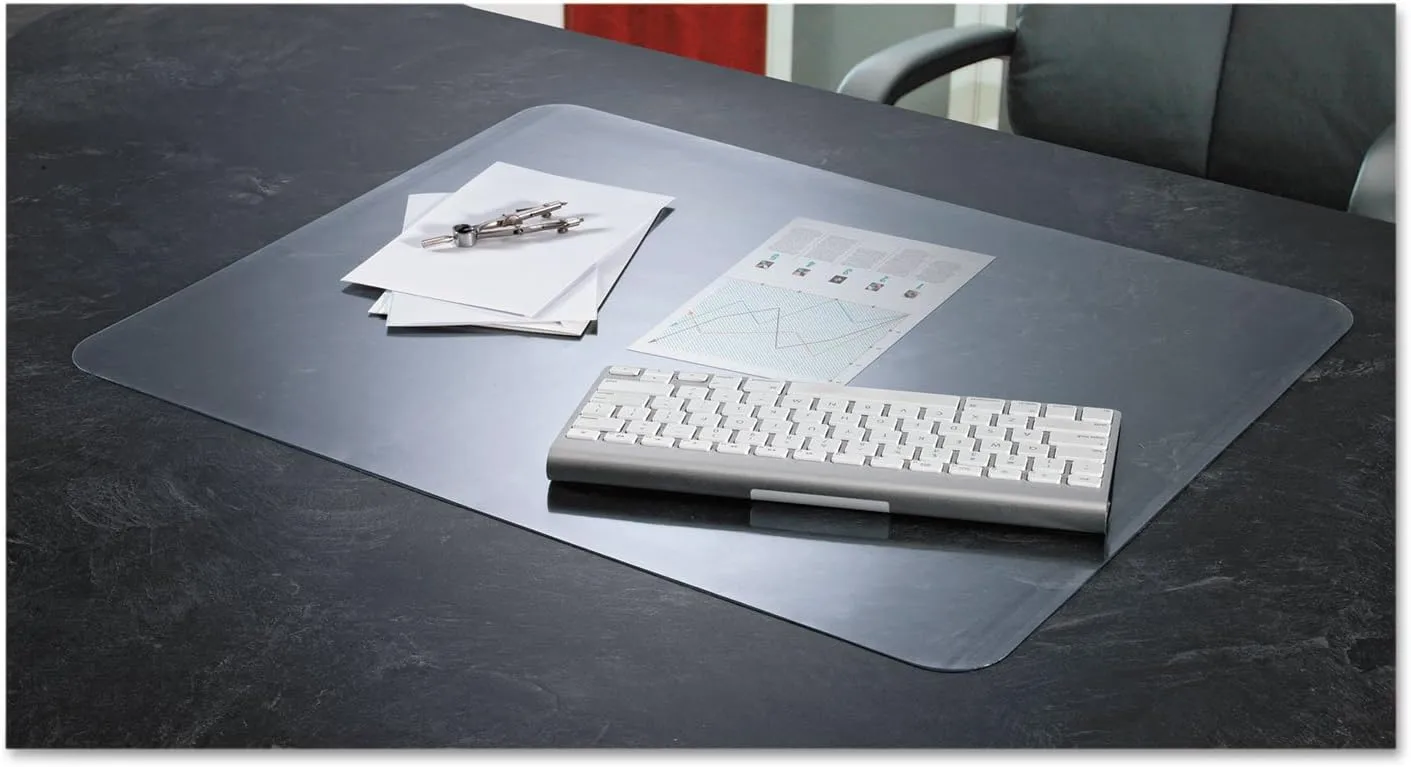 Artistic KrystalView Desk Pad with Antimicrobial Protection, Glossy Finish, 36 x 20, Clear