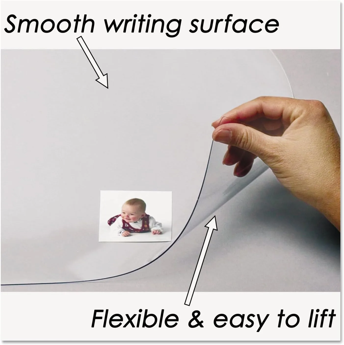 Artistic KrystalView Desk Pad with Antimicrobial Protection, Glossy Finish, 36 x 20, Clear