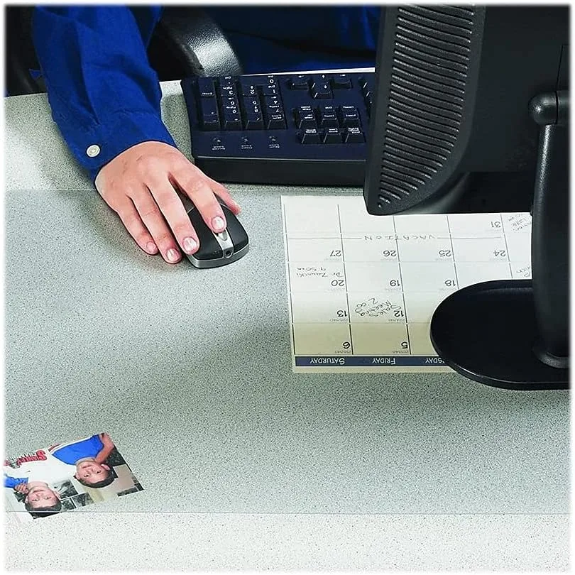Artistic KrystalView Desk Pad with Antimicrobial Protection, Glossy Finish, 36 x 20, Clear