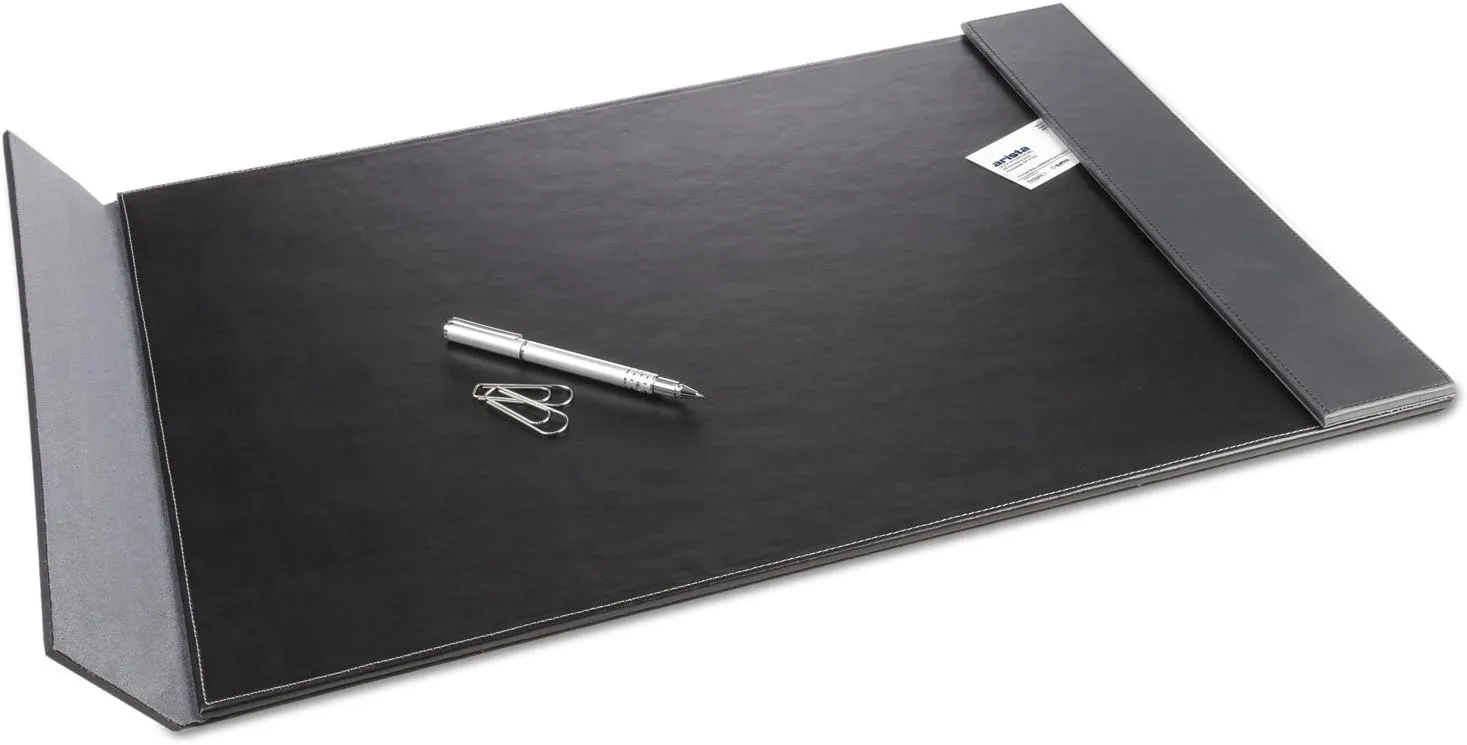Artistic Monticello Executive Desk Pad - 24 x 19 in - Black/Gray