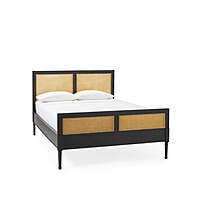 Farm House Rattan Bed In Charcoal - King Size Farm House Rattan Bed In Charcoal - King Size