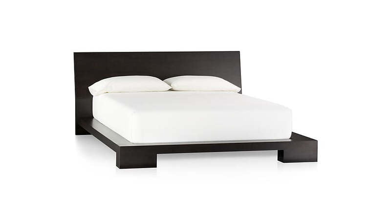 Claire Platform Bed In Dark Walnut Color - King Size Claire Platform Bed In Dark Walnut Color - King Size