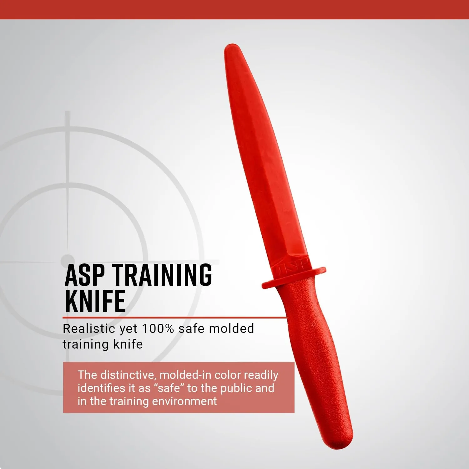 ASP Red Knife for Training and Practice with Martial Arts, Defense, Props, Tactical, Law Enforcement, Military