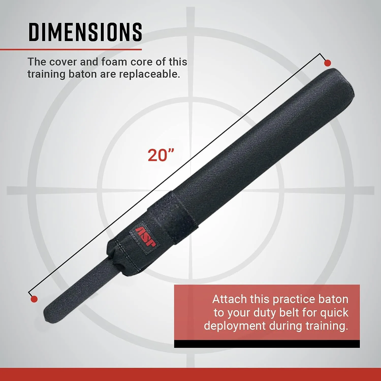 ASP Soft Foam Training Police Baton with Carrier