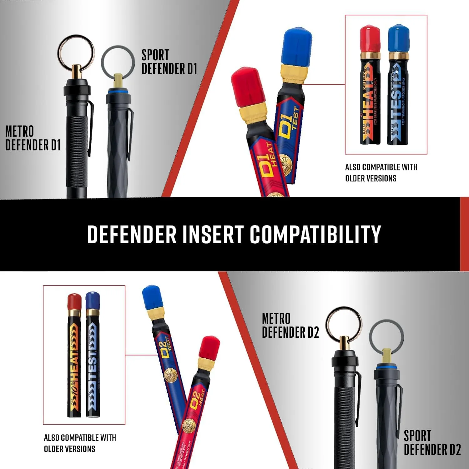 ASP D1 Inserts for Palm, Metro or Sport Defender Pepper Spray