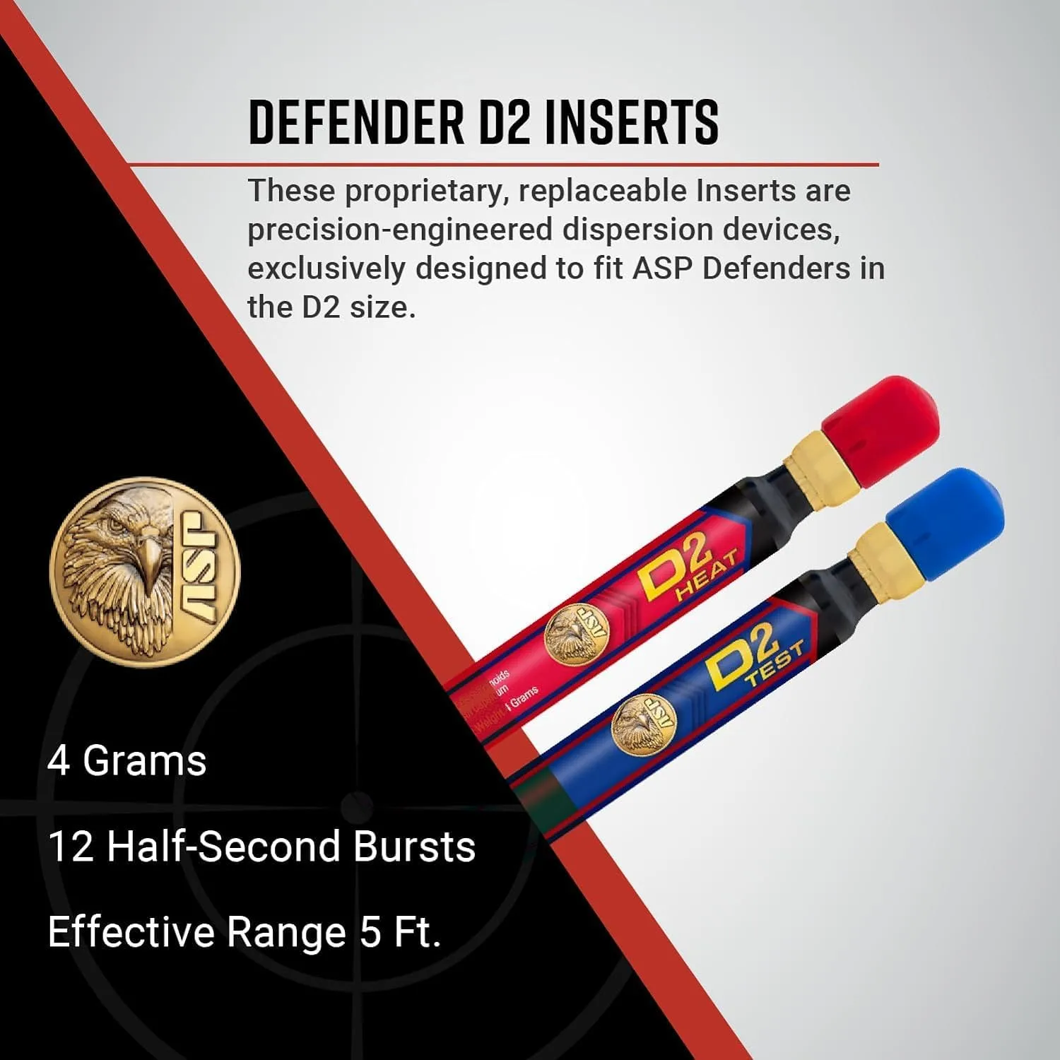 ASP Defender Pepper Spray Inserts for Key, Metro or Sport Defender