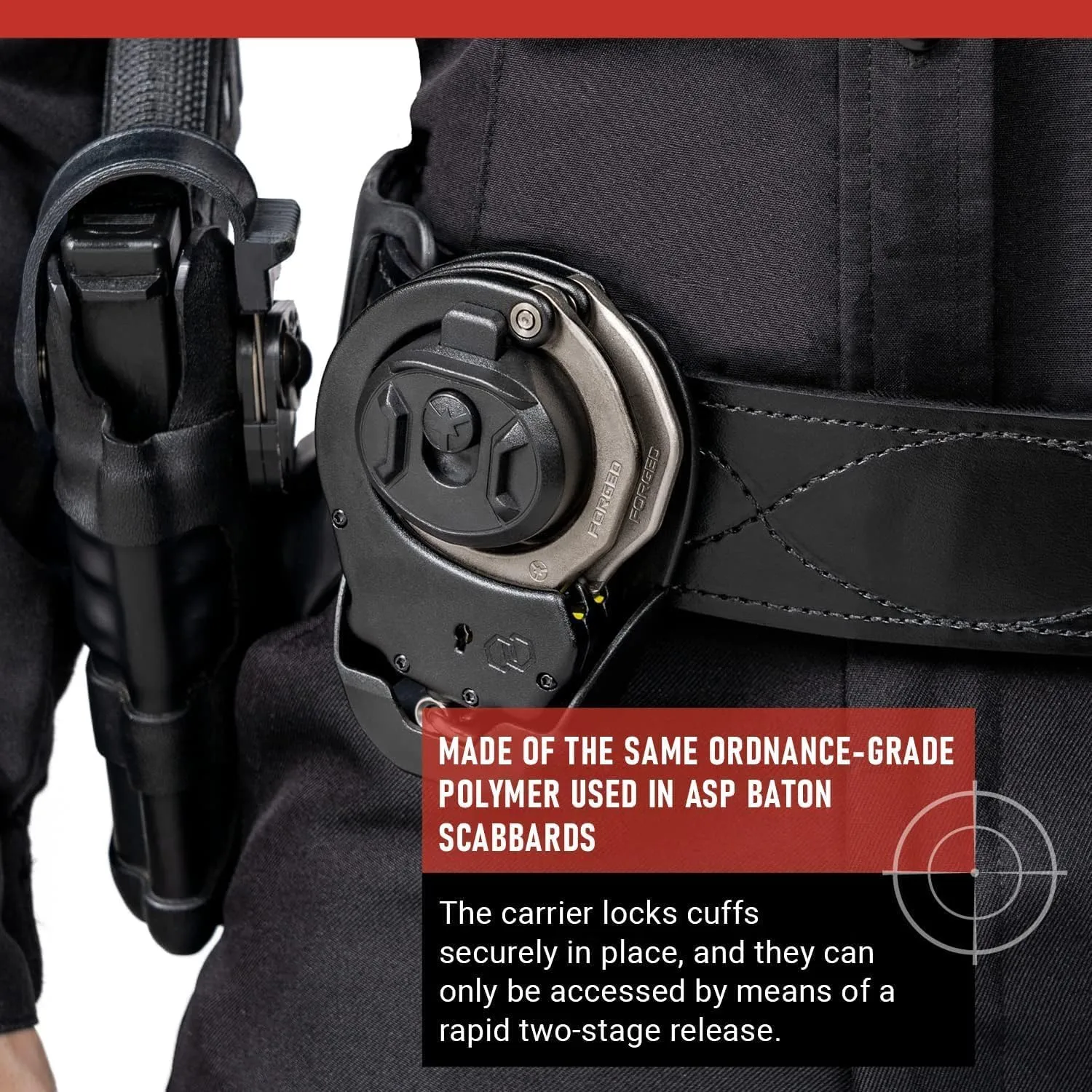 ASP Exo Case for Handcuffs, Handcuff Carrier for Duty Belt, Vest, or MOLLE