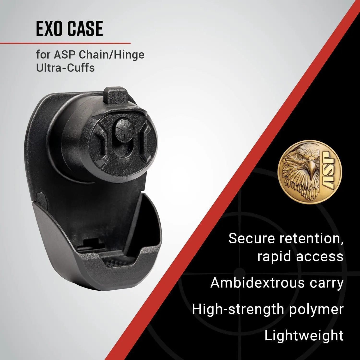 ASP Exo Case for Handcuffs, Handcuff Carrier for Duty Belt, Vest, or MOLLE